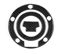 Qiilu Etiqueta engomada del tanque de la motocicleta del tanque del tanque de gas de la motocicleta de fibra de carbono, etiqueta del tanque de la motocicleta calcomanías para YZF-R1 R6 (Negro)