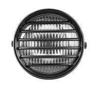 Qiilu Faros delanteros de motocicleta de 6 pulgadas, faro redondo de motocicleta Parrilla cubierta de lente 35W Bombilla halógena Faro de moto universal(Vidrio transparente)