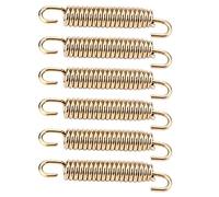 Qiilu Gancho de resorte de escape, 6 piezas Silenciador de acero inoxidable Tubo de escape ganchos de resorte para la motocicleta Scooter ATV(oro)