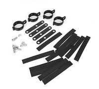 Qiilu Juego de soportes de montaje de faros delanteros de horquilla para motocicleta, soporte universal negro para faros delanteros de motocicleta, abrazadera de montaje de horquilla(34-41mm)