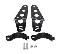 Qiilu Kit de abrazadera de tubo de horquilla de soporte de montaje de faro de motocicleta de 35-43 mm negro para Chopper Cafe Racer P4o761