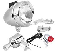 Qiilu Kit de Faros del Generador de Luces Traseras para Faros de Motocicletas Generador de Fricción de 12v 6w Kit de Luces Traseras para Faros Delanteros de Dinamo para Bicicletas Motorizadas