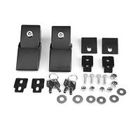 Qiilu Kit de pestillos de bloqueo de capó con bloqueo de metal antirrobo con llaves para Wrangler JK 2007-2017