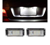 Qiilu Lámpara de placa de matrícula de 1 par, 6000K 18 LEDs Lámpara de panel de matrícula de matrícula apta para Mini R50 R52 R53(DC12V)