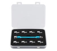 Qiilu Llave de radios de motocicleta, Juego de llaves CNC de llave de radios de motocicleta 5.0-6.8 Longitud 93 mm / 3.7in para la mayoría de las motocicletas(Azul)