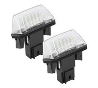 Qiilu Luz de matrícula, 18 LED, 1 par lámpara de matrícula de coche izquierda y derecha para C3 2002-2009, luz de matrícula de automoción
