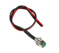 Qiilu Luz indicadora, 4 piezas, 12 v, 8 mm, luz de advertencia de tablero, lámpara indicadora, camioneta de automóvil, bombillas, piloto de panel para autos universales, camionetas (Verde)