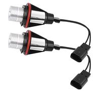 Qiilu Luz LED de Faros Angel Eyes de Coche 2 piezas Lámpara de Luz LED Ojos ángel Brillante 6000K 5W Angel Eyes Bombillas Luces Brillantes del Coche Halo Rings Faros Delanteros para E60 E61 E39 E53