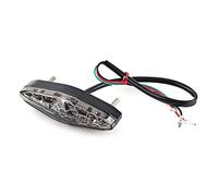 Qiilu Luz trasera de freno de la motocicleta, 12V 15 LED Freno universal de la motocicleta Parada trasera Luz trasera de la bicicleta ATV Dirt Bike(Fumar)