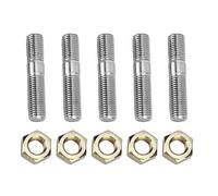 Qiilu M10x1.25 50mm 5Pcs Tornillo y tuercas turbo, kit de pernos turbo para DSM 1G, EVO1~10