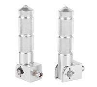 Qiilu M8 - Pedales Plegables para Motocicleta, 2 Pedales de Aluminio para Motocicleta, Coche Eléctrico, Antideslizante, 8 Mm, Universal, 90 Grados, Fijo, Plegable, para Pedal de Pasajero,(Plata)
