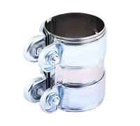 Qiilu Montaje de Tubo de Escape de Motocicleta de Acero Inoxidable Banda de Escape Abrazadera Silenciador Catback Pipa Conector W/Pernos (2'')