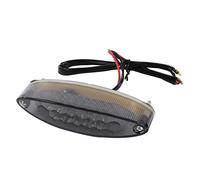 Qiilu Motocicleta ATV Universal 12V Luz trasera de freno de motocicleta 28 LED Luz de freno Lámpara de humo Placa de matrícula Luz trasera Luz trasera roja de LED para motocicleta Cruiser Bike ATV