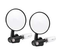 Qiilu Motocicleta Espejo retrovisor, 2 piezas Motocicleta modificado Manillar plegable Espejo retrovisor Reflectante Espejos laterales 22 mm
