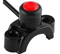 Qiilu Motocicleta Pulsador, Interruptor de botón de parada de arranque del motor del manillar de la motocicleta para Pit Dirt Bike ATV Quad (Rojo)