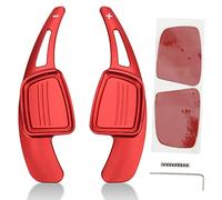 Qiilu Palanca de Cambios, Par de Extensiones de Palanca de Cambios de Aleación de Aluminio para A3 8V A4 A5 B9 B9.5 A6 A7 C8 Q3 Q5 2017+(rojo)