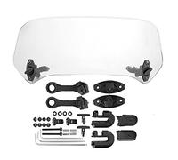 Qiilu Parabrisas, 100% Nuevo Universal Moto Ajustable Spoiler Deflector de Aire(Transparente)