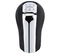 Qiilu Pomo de Cambio de Marchas de 5 velocidades, pomo de Cambio de Marchas para Coche, Cuero PU + plástico de PVC para Verso Avensis Yaris/Vitz
