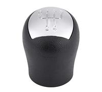 Qiilu Pomo De Cambio Pomos de Palanca de Cambios Palanca de velocidad del coche 5 Velocidades para - 2 PHASE (Negro&Plata)