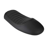 Qiilu Racer asiento plano Silla Cojín Motocicleta PU Cuero Vintage Cafe(B)