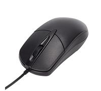 Qiilu Ratón cálido con calefacción izquierda negro ABS climatizado, 3 niveles, ajustable, negro, ergonómico, 1600 ppp, mouse de calefacción con cable para Windows para sistema Os X computadora