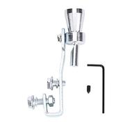 Qiilu silbato tubo de escape coche, Turbo Sound Whistle Muffler Tubo de escape Silbato Aleación de aluminio Plata Tamaño: TC-S