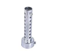 Qiilu - Silenciador para motocicleta, tubo de escape de motocicleta universal, inserto de deflector de silenciador DB Killer compatible con tubo de escape de 35 mm/42 mm/45 mm plateado (45 mm)