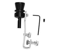 Qiilu Simulador de sonido de coche Silbato, Modificación del coche Cola Garganta Tubo de escape Silbato Aleación de aluminio Negro