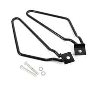 Qiilu - Soporte para alforjas de Moto, 2 Soportes de Montaje de alforjas de Moto, Color Negro para XL883, 1200, HD1450, 1584, Color Negro
