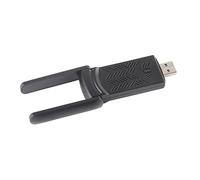 Qiilu Tarjeta de Red WiFi USB 3.0 de 1200 Mbps Adaptador de Antena Dual Externa Tarjeta de Red Tarjeta de Red de Antena Dual con Disco para Tarjeta Laprop/PC, Antena Dual Externa