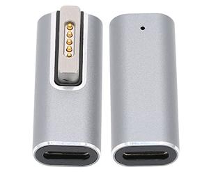 Qiilu Tipo C a Adaptador Magnético T Tip 5A PD Interfaz de Succión Magnética de Carga Rápida USB C a Adaptador Magnético para Computadora Portátil OS X