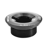 Qiilu Tornillo de Aleación de Aluminio Duradero GUB para Cigüeñal, Tornillo de Fijación de Manivela, Tornillo de Cigüeñal, Largo Hollowtech (Negro)