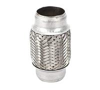 Qiilu Tubo Flexible de Escape de 38 x 102 mm, Tubo Flexible de Escape de Acero Inoxidable de 1,5 x 4 pulg Tubo Flexible de reparación de Juntas