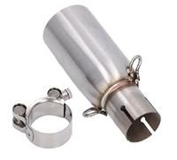 Qiilu Tubo Medio de Escape de Motocicleta de Acero Inoxidable Conector Deslizante de Tubo Intermedio Reemplazo de Repuesto para Piaggio BEVERLY 125300 MP3 125250300 LT X10 125