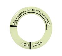 Qiilu Universal Coche Motocicleta Interruptor de Encendido Llavero Anillo Círculo Cubierta de Ajuste (Negro)