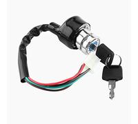 Qiilu Universal Motocicleta Coche 6 hilos en 9 pin Enchufe interruptor de encendido 3 Posición 2 llaves