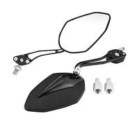 Qiilu Universal Motorcycle Rear View Side Mirrors 8mm - 10mm Resistance and Durable motorcycle handlebar mirrors (Pack of 1 & Black)