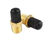 Qiilu Válvula de aire , válvula de llenado del tanque del compresor de aire de latón 2Pcs 1/8 "NPT MPT