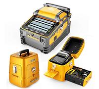 QIIRUN Fusion Splicer AI-9 with 30 Tutorials fusionadora de fibra optica con 30 tutorial y alineación de núcleo para proyectos de empalme de cables y construcción de líneas troncales FTTH (EU Plug)