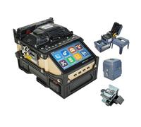 QIIRUN SD-9 Fusion Splicer Empalmadora de Fibra Optica con OPM y VFL Rápida 5s de Empalme y 11s de Calentamiento, fusionadora Core Alignment 6 Motores con Batería 7200mAh para Proyectos FTTx FTTH