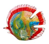 QIJIAYU Figuras de Animales de pez Payaso de Cristal, Escultura de pez soplado a Mano en Miniatura, Accesorios de decoración del hogar