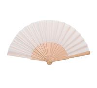 qijiefenCC Abanicos de Mano Plegable, Abanico Original con Mensaje Divertido, para Party, Symposium, Blanco