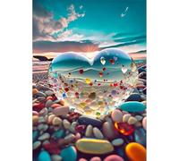 Qijinn 5D Diamond Art Painting Kit,Love Stone Sky diamond art Kits for Adults,DIY Round Full Drill Diamond Painting Rhinestone Canvas Embroidery Craft for Home Wall Decor Gifts 80x100 cm