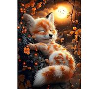 Qijinn 5D Diamond Art Painting Kit,Yellow flowers Animals diamond art Kits for Adults,DIY Square Full Drill Diamond Painting Rhinestone Canvas Embroidery Craft for Home Wall Decor Gifts 80x100 cm
