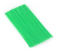 Qikaara 100 unidades limpiador de pipas, alambre de chenilla verde 6 mm x 30 cm, alambre limpiador de pipas para manualidades, manualidades, manualidades, proyectos de peluche, para manualidades y