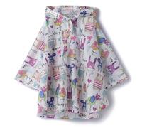 QIKADO Capas de Lluvia Niño, Impermeable con Capucha para la Lluvia Niños, Practicas Y Facil De Usar Estampado de Animales M(100-130cm)