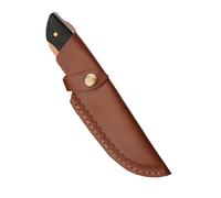 Qikam Funda de Cuero para Cuchillos,Funda de Cuero para Cuchillos para cinturón, Estuche Plegable para Cuchillos de Bolsillo, Funda Multiherramienta con Cierre a presión, Funda para Cuchillos con