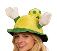 Qikam Gorro de de fútbol | de cabeza de terciopelo para animar en carnaval,gorro de ánimo para partido de fútbol,para Reuniones Sociales Bailes de Máscaras Ver Partidos