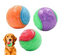 Qikam Scooby Doo - Pelotas para Perro, 3 Bolas chirriantes para Perro, Juguete de Limpieza de Dientes, masticable Interactivo, Duradero, dentición, Interactivo, para Cachorros, Perros pequeños