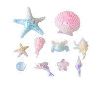 Qikam Set de Charm para Sandalias 10 Lindos Accesorios con Temática Marina | Decoraciones de Zapatos en Resina para Mujeres Sandalias Playa, Verano, Piscina, , Cumpleaños y Viajes